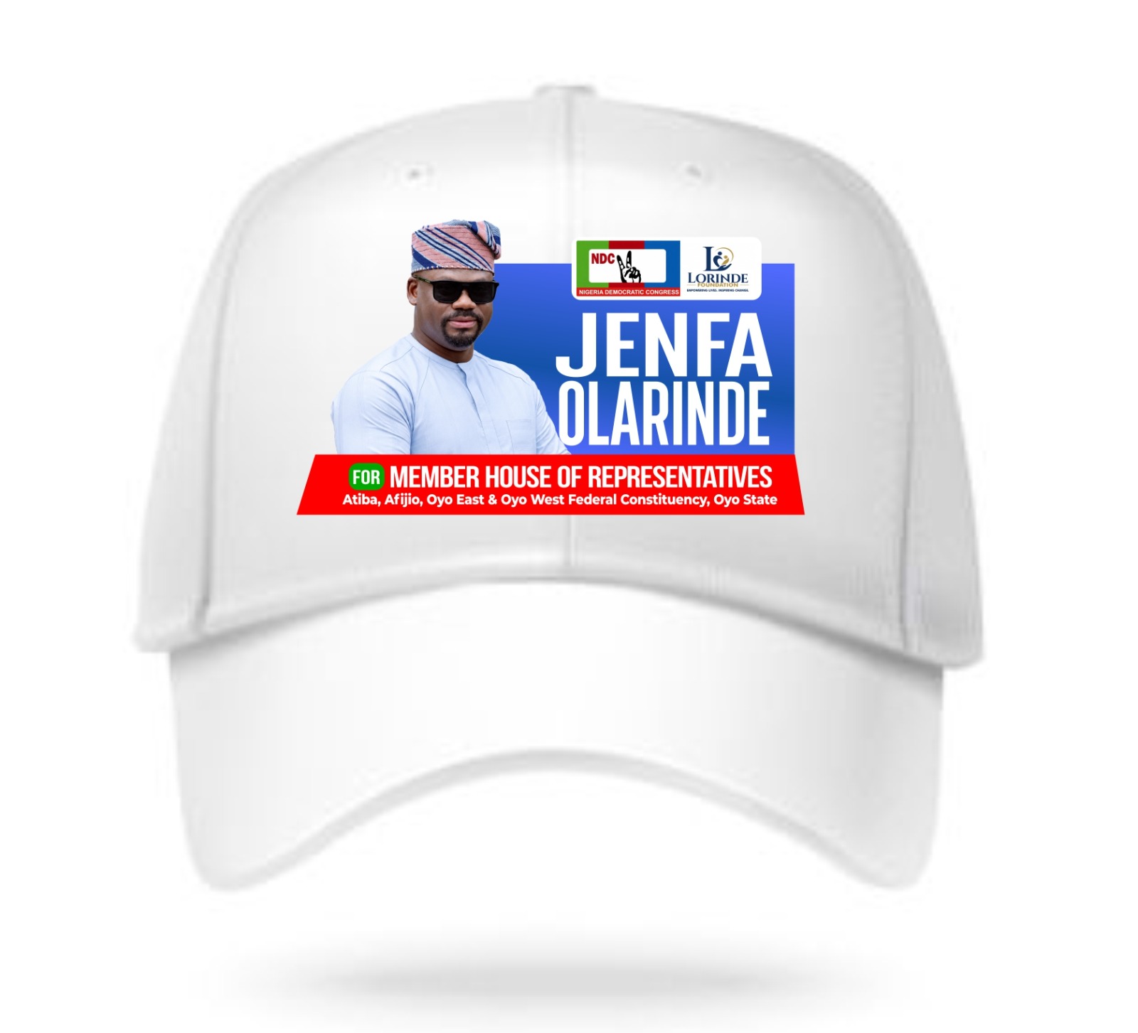 White Jenfa Olarinde campaign cap