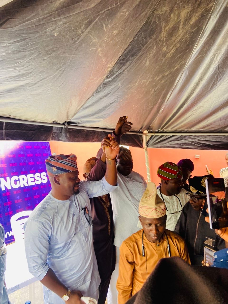 Hands raised at the NDC Congress endorsement